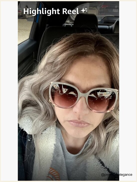 Oversized Square Sunglasses with UV400 Protection Metal Frame main image 4
